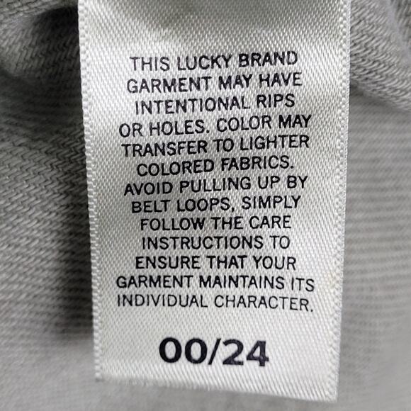 Lucky Brand Pants Womens Sz 00/24 Mid Rise Utility Straight Green Cropped Length - Picture 6 of 13